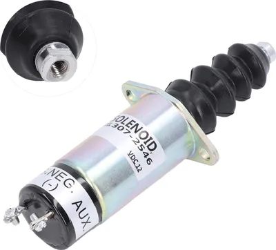 Zdjęcie produktu dla Elektromagnetyczny zawór odcinający paliwo 12 V serii 1502, zamiennik dla silnika Perkins CAT 216 226 236 246 kompaktowej ładowarki UB704.