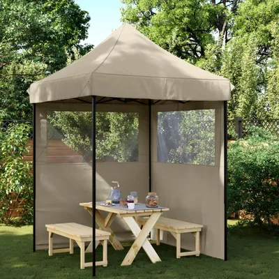 Zdjęcie produktu dla Maison Exclusive – składany namiot imprezowy typu pop-up z 2 bocznymi panelami, kolor taupe
