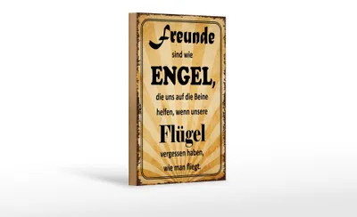 Produktbild von Holzschild Spruch 12x18cm Freunde sind wie Engel die uns
