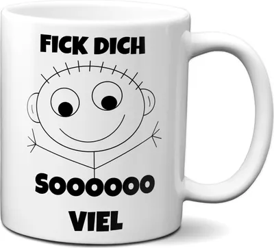 Produktbild von Fick Dich sooo viel - Tasse Kaffeetasse Spruch Geschenk Frech Echte Freunde