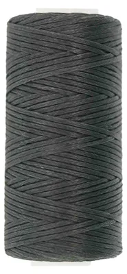 2 x 50 m Gewachste Polyesterschnur 150D 0,8 mm flach grau