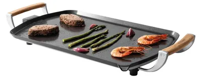 Elektrische Teppanyaki-Platte 35x56 cm, Keramik, schwarz