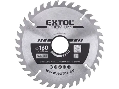 Obrázek produktu pro Pilový kotouč Extol Premium (8803215) Pilový kotouč s SK listy, 160x2,0x30mm, 36T