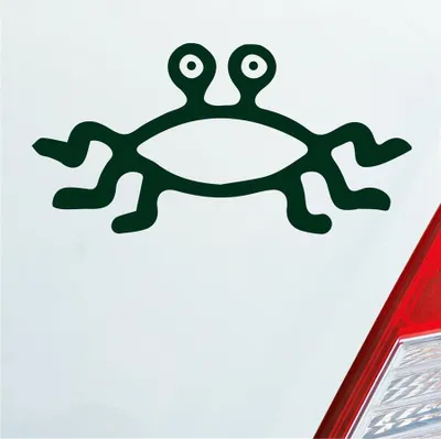 Produktbild von Auto Aufkleber Krabbe Krebs Sternzeichen Crab Tier Meer See 19x10 cm Dunkelgrün Sticker Heckscheibenaufkleber