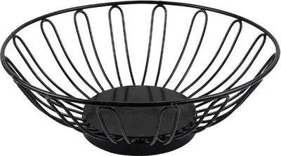 Productafbeelding van Vruchtenmand met houder voor aanrechtbladen - Rustieke decoratie voor feest en vakantie - Unieke ronde vorm - 25x25x88,9 cm. Vruchtenmand