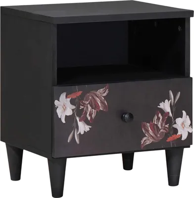 Produktbild von "Schlussverkauf" Nachttisch 1 PC - mit Reichlich Stauraum - Braun 40x33x46 cm Massivholz Mango  C9049