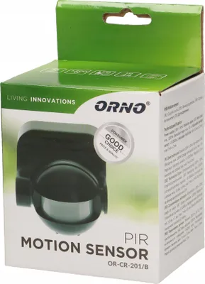 Image de Détecteur de mouvement ORNO OR-CR-201/B, réglable verticalement à 180°, IP44