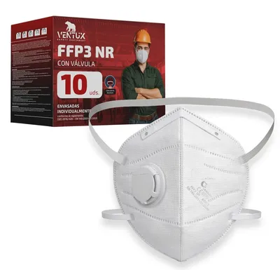 Produktbild von FFP3 Atemschutzmaske Mundschutz Staubmaske - Mit Ventil - 10 Stück - Faltbar