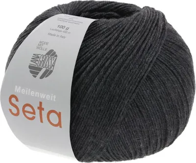 Produktbild von Lana Grossa - Meilenweit 100g Seta 0015 anthrazit