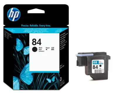 Obrázok produktu pre HP Čierna tlačová hlava 84 DesignJet, HP DesignJet 10ps, 20ps, 50ps, 30, 90, 120, and 130 Printers, Atramentový, Čierna, C5019A, Singapúr, 110 mm