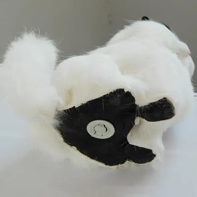 Immagine prodotto di Gatto di simulazione di pelo di pecora reale peluche elettronico bambola animale domestico con suono miagolio bambini carino