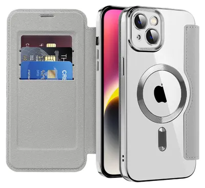 Obrázek produktu pro Techsuit – pouzdro SmartMag Book pro iPhone 14 – šedé
