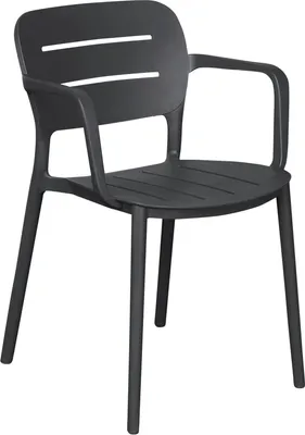 Produktbild von Stapelstuhl Utah Gartenstuhl Bistrostuhl Kunststoffstuhl Anthrazit