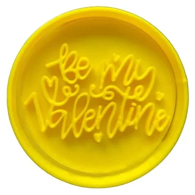 Ausstechform 6 cm Be My Valentine mit Prägestempel