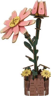 Produktbild von Holz-3D-Bausatz Gänseblümchen - 99 Teile.