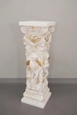 Image de Colonne Design avec Amorette 100 cm Figurines Colonnes Socle Fleurs Support Statue Nouveau