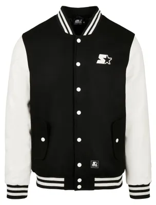 Produktbild von Starter Black Label - Varsity-Jacke (US-College-Stil) für Herren TN3521 (S) (Schwarz/Weiß)