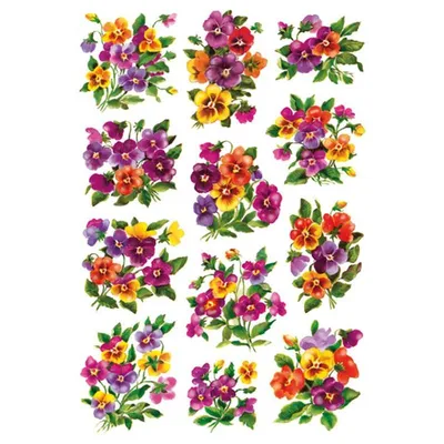 Produktbild von Herma 3348 DECOR Sticker - Veilchengesteck - 24 Stück
