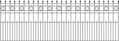 Produktbild von Schmuckzaun Richmond - Farbe: anthrazit, Höhe: 90 cm, Länge: 251 cm