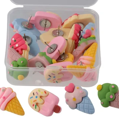 Immagine prodotto di Unghie finte a forma di gelato - confezione da 20 pezzi