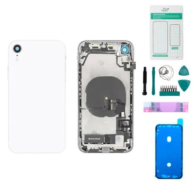 Produktbild von iPhone XR Gehäuse mit Backcover Weiß - Set