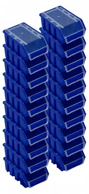 Produktbild von Pafen Ergobox 2+ Werkstatt-Organizer Set 20 Stück Blau