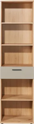 Produktbild von KANADA Regal Artisan Eiche, 5 offene Fächer, 3 verstellbare Einlegeböden, 1 Schubkasten