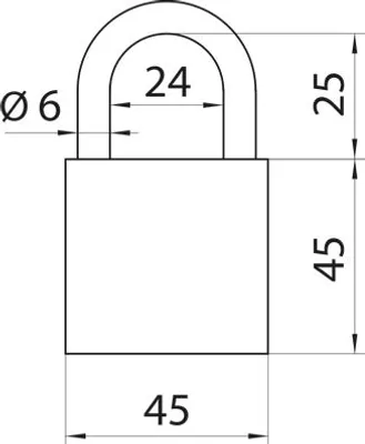 Produktbild von OPEL 45 Fingerabdruck-Bügelschloss, wasserdicht IP67, schwarz