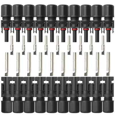 Produktbild von PV Solarstecker Stecker wasserdicht Solarkabel Buchse Verbinder 1-100 Paar 1500VMenge Solarstecker:10-Paar