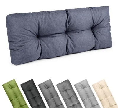 Produktbild von Garronda 120x45 cm Rückenkissen 12 cm wasserabweisend UV- & Wasserfest Palettensofa GD-0252 Marineblau
