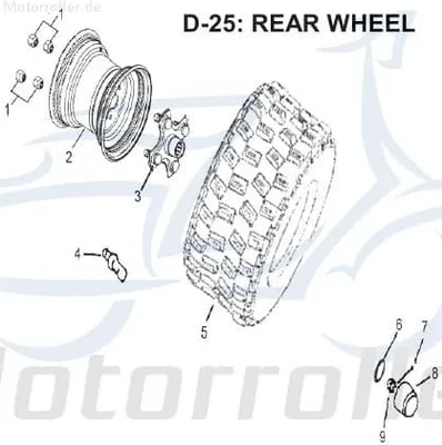 Produktbild von Aeon Cobra 320 Schraube Quad ATV 320ccm 4Takt 90352-16000-C Motorroller.de Bundschraube Maschinenschraube Flanschschraube Flansch-Schraube UTV Service