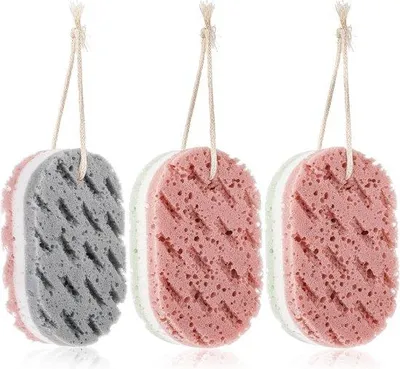 Obrázok produktu pre Sada troch exfoliačných kúpeľových špongií pre ženy