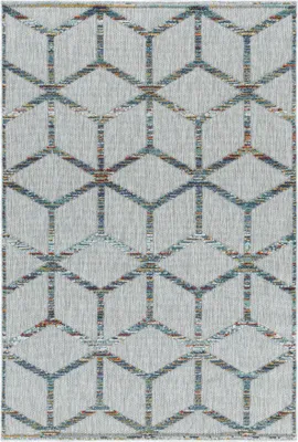 Produktbild von Carpetsale24 Outdoor Teppich Wetterfest für Terasse Balkon Küche Teppich Wasserfest Aussenteppich Mehrfarbig Hoch-Tief Effekt, Grösse: 140x200 cm