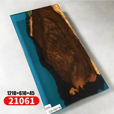 Produktbild von Couchtisch River Table Epoxidharz Massive Tische 121x61 Flusstisch Echtes Holz
