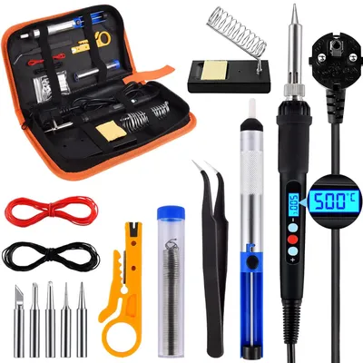 Produktbild von Elektrischer Lötkolben Set - 60W Lötkolben Lötset, am Lötkolben, Einstellbare Temperatur 180℃-520℃ mit Lötkolben Stift,Lötspitzen, für DIY Kunst