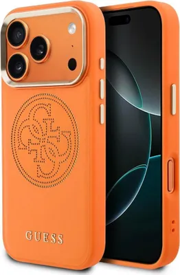 Image de Étui Guess Perforated 4G Magsafe pour iPhone 17 Pro Orange