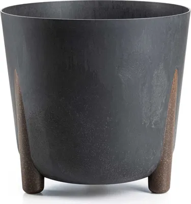 Obrázek produktu pro HowHomely | Květináč - mech - 34x32 cm - černý beton - moderní design - šetrný k životnímu prostředí