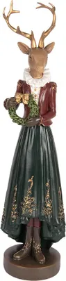 Image de Clayre & Eef Figurine de décoration Cerf 9x8x37 cm Marron Plastique