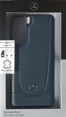 Produktbild von Mercedes Benz Leder  Hardcase Urban Line navy blau für Samsung S21 G991 Cover Hülle