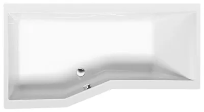 Produktbild von Asymmetrische Badewanne 160 x 84(70) x 47 cm links Acryl weiß