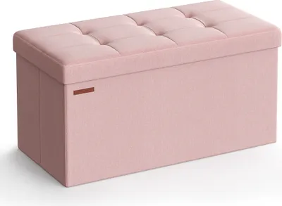 Obrázek produktu pro SONGMICS Stolička s úložným prostorem, skládací lavice, podnožka 38 x 76 x 38 cm, úložný box, nosnost až 300 kg, do obývacího pokoje ložnice