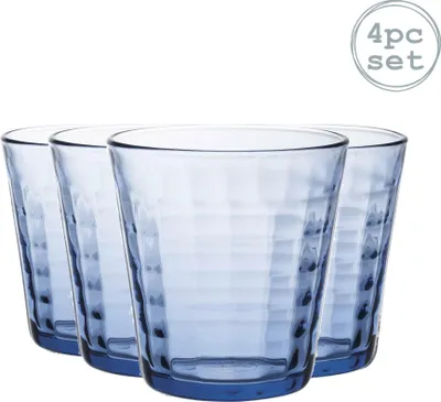 Produktbild von Duralex Prisme Marine Tumbler Blau 9 oz/270 ml – 4 Stück | 27,5 cl Brillen, gehärtetes, vergütet Gläser