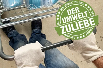 Produktbild von Axis Line Einkaufshandschuhe Baumwolle waschbar 1 Paar - kein Plastikmüll anstelle Nitril Handschuhe