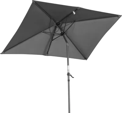 Produktbild von Angel Living 210 × 140 cm slnečník Balkónový slnečník s kľukou Trhový slnečník Záhradný slnečník Sklápací záhradný slnečník Ochrana pred slnkom UV 50+ Obdĺžniková sivá