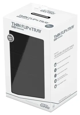 Produktbild von Ultimate Guard Twin Flip`n`Tray 160+ XenoSkin Monocolor Schwarz