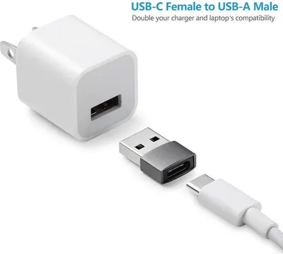 Produktbild von 2x USB 2.0 auf USB C Adapter Konverter Laden Daten Apple Huawei iPhone 15 Pro