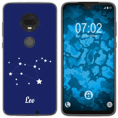 Produktbild von PhoneNatic Case kompatibel mit Motorola Moto G7 Silikon-Hülle SternzeichenLeo M4
