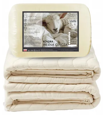 Produktbild von Bettdecke - Ganzjährig - 160x200 cm - Medium - Creme - aus Mikrofaster und SCHAFSWOLLE
