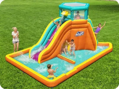 Immagine prodotto di Mega Parco Acquatico Gonfiabile con scivolo Tidal Tower 565x373x265 cm BestWay 53385