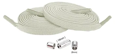 schnuersenkel elastisch weiss creme kapseln silber